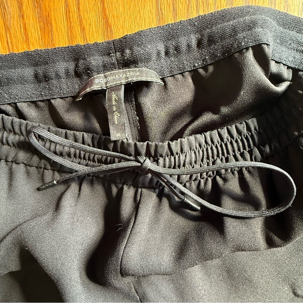 BCBGMaxAzria Black Jogger Pants with White Side Stripes - Picture 5 of 9